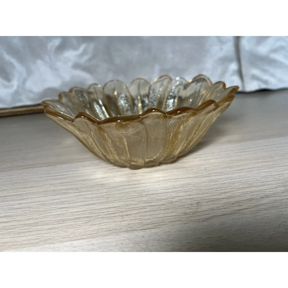 Vintage Amber Iridescent Sunflower, 7